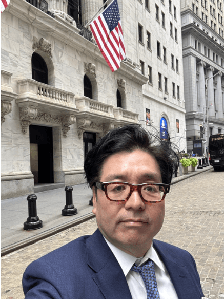 Tom Lee outside the NYSE